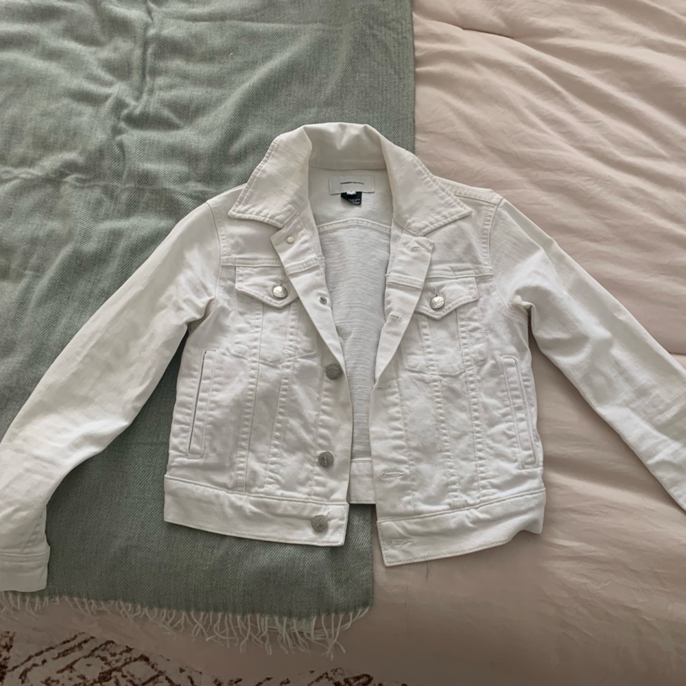 White jean jacket